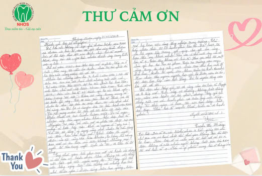 THƯ CẢM ƠN TS.BS LẠI BÌNH NGUYÊN